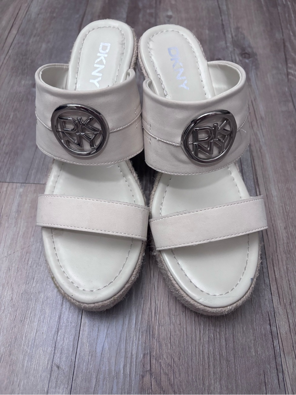 DKNY Cecelia Double Band
Ivory White Wedge Espadrille
Women's